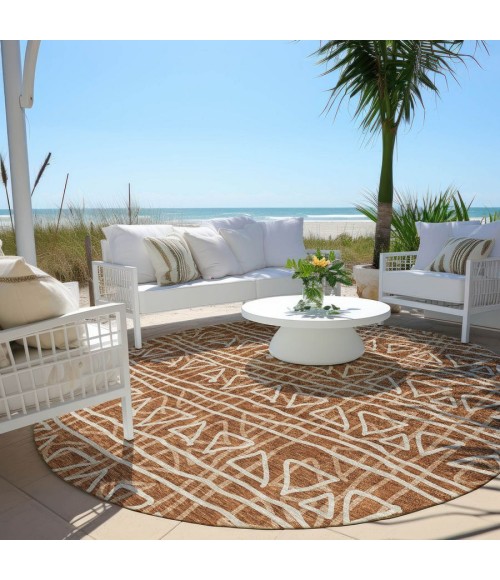 Addison Chantille ACN730-Terracotta 8 ft. X 8 ft. Round Rug