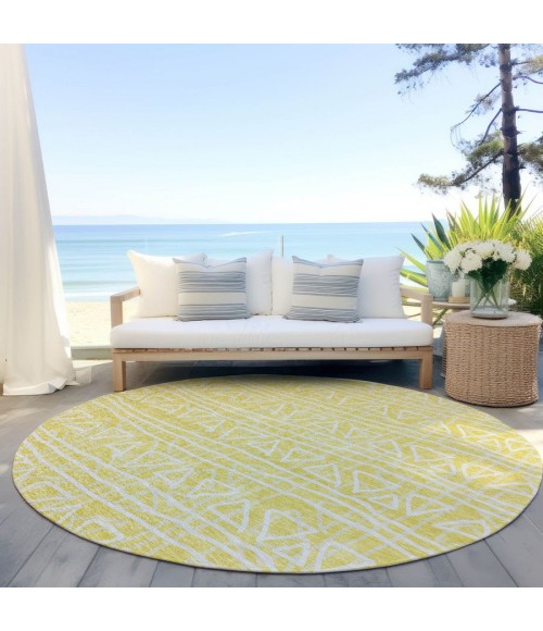 Addison Chantille ACN730-Yellow 8 ft. X 8 ft. Round Rug