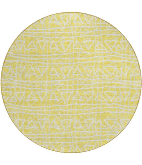 Addison Chantille ACN730-Yellow 8 ft. X 8 ft. Round Rug
