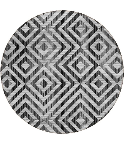 Addison Chantille ACN733-Black 8 ft. X 8 ft. Round Rug