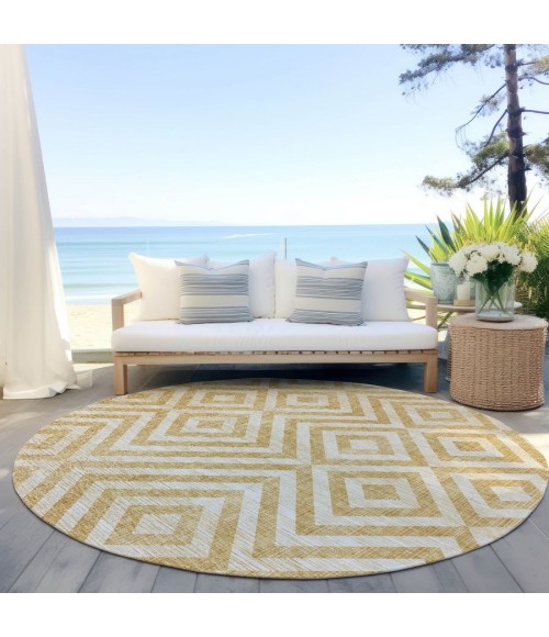 Addison Chantille ACN733-Gold 8 ft. X 8 ft. Round Rug