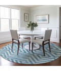 Addison Chantille ACN733-Teal 8 ft. X 8 ft. Round Rug