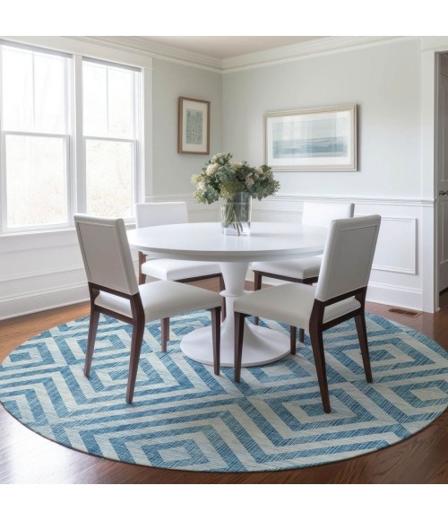Addison Chantille ACN733-Teal 8 ft. X 8 ft. Round Rug