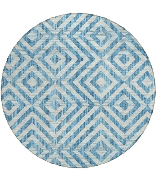 Addison Chantille ACN733-Teal 8 ft. X 8 ft. Round Rug