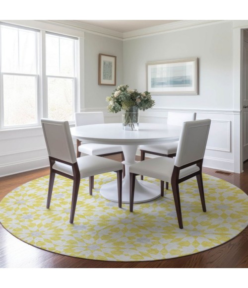 Addison Chantille ACN734-Yellow 8 ft. X 8 ft. Round Rug