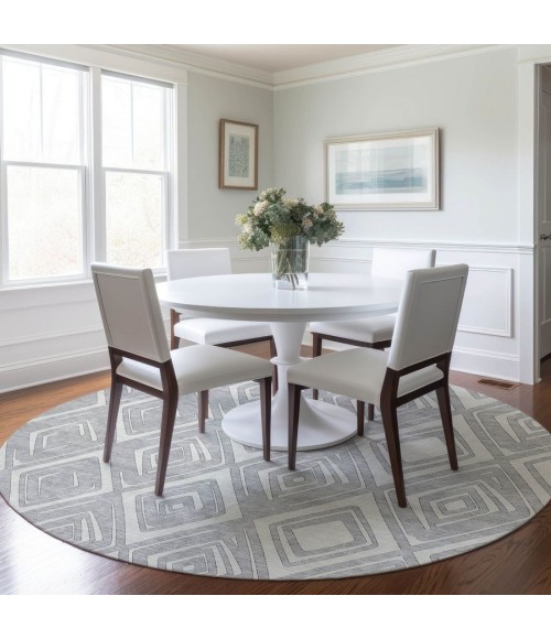 Addison Chantille ACN737-Silver 8 ft. X 8 ft. Round Rug