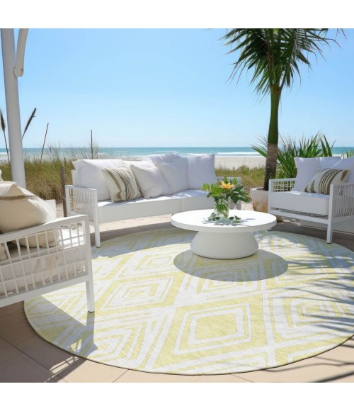 Addison Chantille ACN737-Yellow 8 ft. X 8 ft. Round Rug