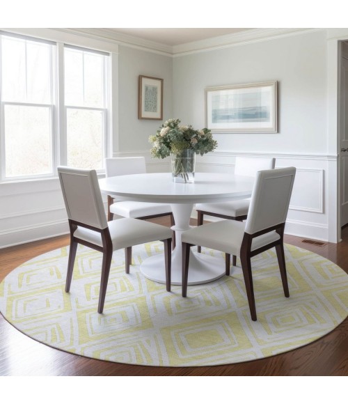 Addison Chantille ACN737-Yellow 8 ft. X 8 ft. Round Rug