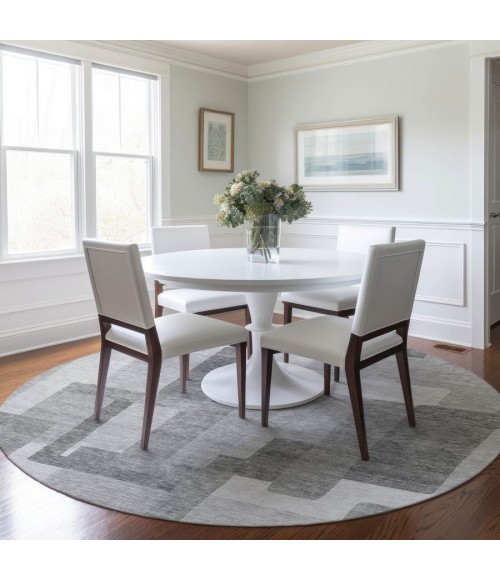 Addison Chantille ACN740-Silver 8 ft. X 8 ft. Round Rug