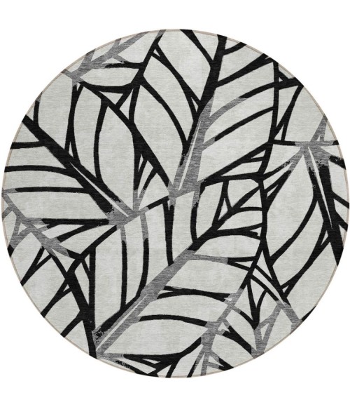 Addison Chantille ACN741-Black 8 ft. X 8 ft. Round Rug