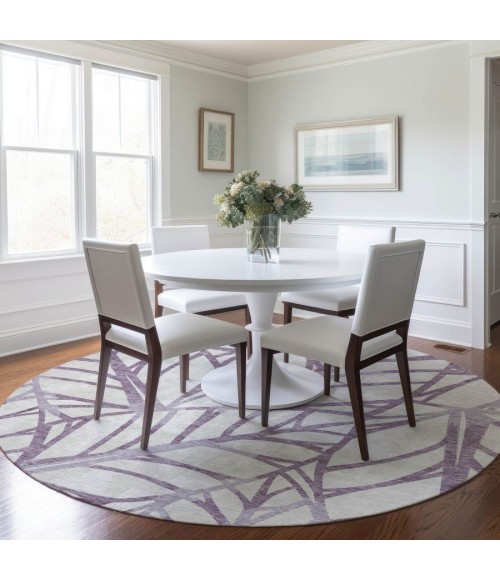 Addison Chantille ACN741-Purple 8 ft. X 8 ft. Round Rug