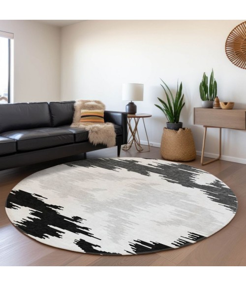 Addison Chantille ACN746-Black 8 ft. X 8 ft. Round Rug