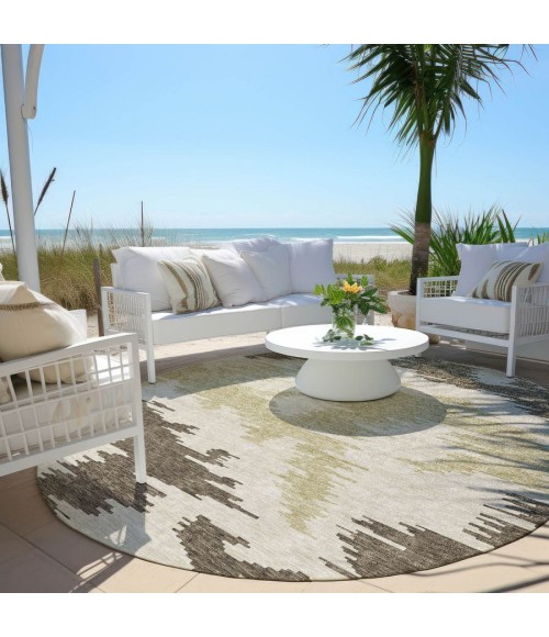 Addison Chantille ACN746-Chocolate 8 ft. X 8 ft. Round Rug