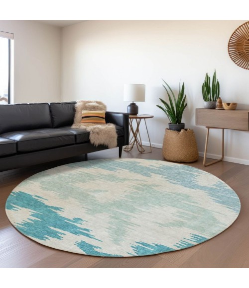 Addison Chantille ACN746-Teal 8 ft. X 8 ft. Round Rug