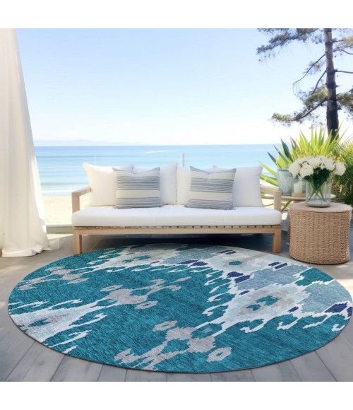 Addison Chantille ACN748-Teal 8 ft. X 8 ft. Round Rug