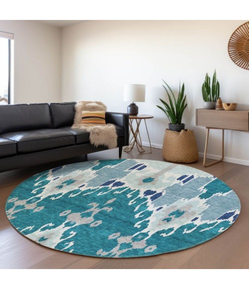 Addison Chantille ACN748-Teal 8 ft. X 8 ft. Round Rug