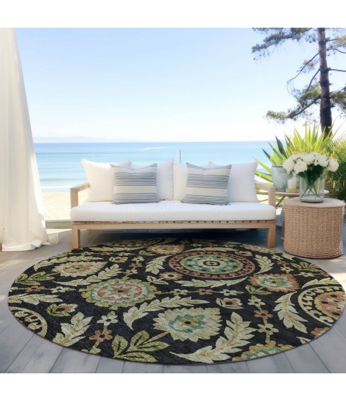 Addison Chantille ACN751-Black 8 ft. X 8 ft. Round Rug