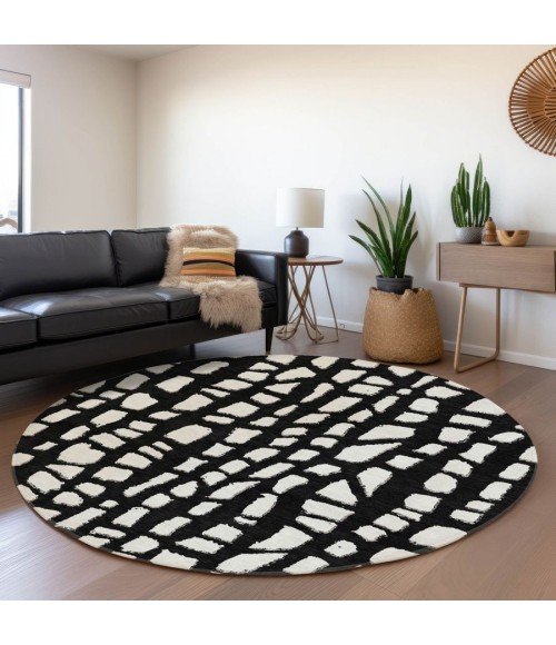 Addison Chantille ACN754-Black 8 ft. X 8 ft. Round Rug