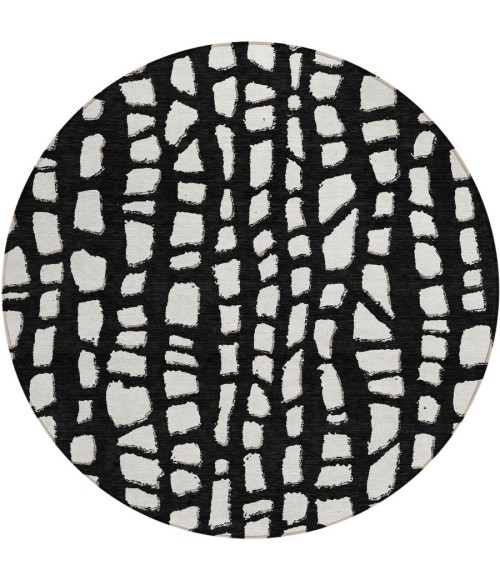 Addison Chantille ACN754-Black 8 ft. X 8 ft. Round Rug