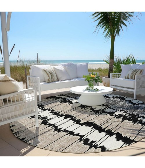 Addison Chantille ACN755-Black 8 ft. X 8 ft. Round Rug