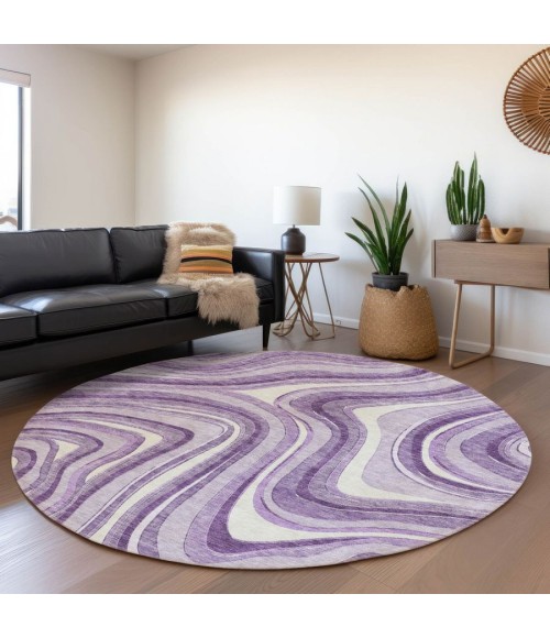 Addison Chantille ACN756-Lavender 8 ft. X 8 ft. Round Rug
