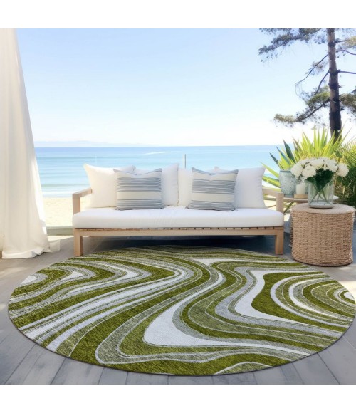 Addison Chantille ACN756-Olive 8 ft. X 8 ft. Round Rug