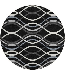 Addison Chantille ACN757-Black 8 ft. X 8 ft. Round Rug