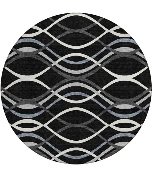Addison Chantille ACN757-Black 8 ft. X 8 ft. Round Rug