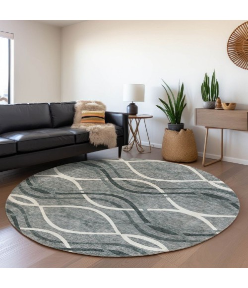 Addison Chantille ACN757-Gray 8 ft. X 8 ft. Round Rug