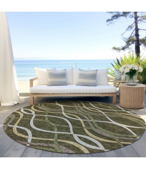 Addison Chantille ACN757-Olive 8 ft. X 8 ft. Round Rug