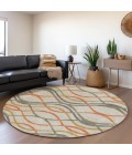 Addison Chantille ACN757-Orange 8 ft. X 8 ft. Round Rug