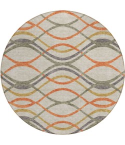 Addison Chantille ACN757-Orange 8 ft. X 8 ft. Round Rug