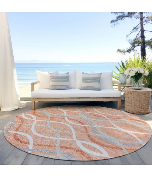 Addison Chantille ACN757-Peach 8 ft. X 8 ft. Round Rug