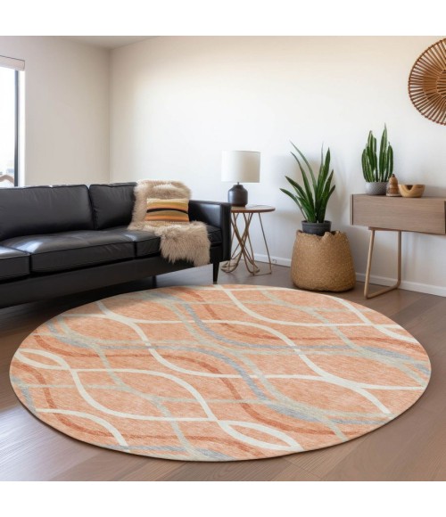Addison Chantille ACN757-Peach 8 ft. X 8 ft. Round Rug