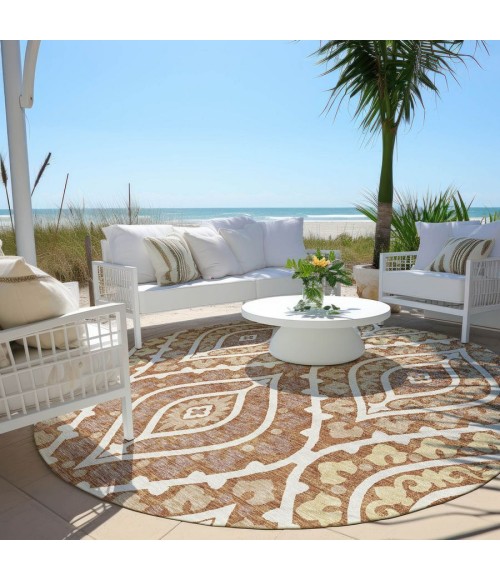 Addison Chantille ACN761-Paprika 8 ft. X 8 ft. Round Rug