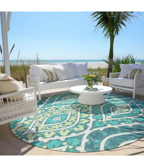 Addison Chantille ACN761-Teal 8 ft. X 8 ft. Round Rug