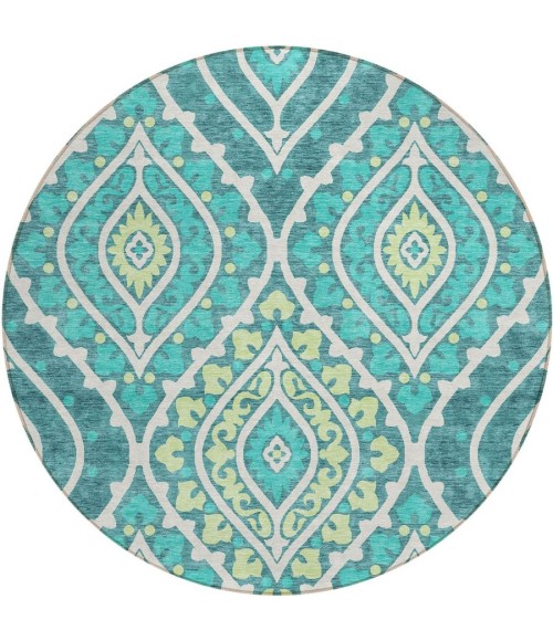 Addison Chantille ACN761-Teal 8 ft. X 8 ft. Round Rug