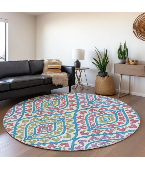 Addison Chantille ACN761-White 8 ft. X 8 ft. Round Rug