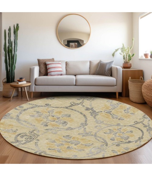 Addison Chantille ACN762-Gold 8 ft. X 8 ft. Round Rug
