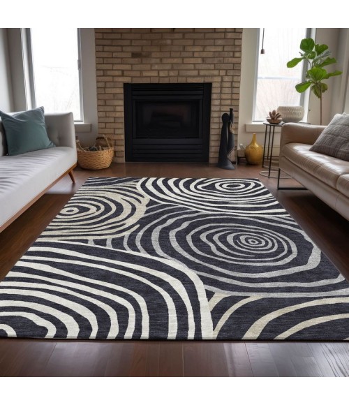 Addison Chantille Rug ACN765-Black 10 ft. X 14 ft. Rectangle - Rugs Town Addison Chantille ACN765-Black 10 ft. X 14 ft. Rectangle Rug
