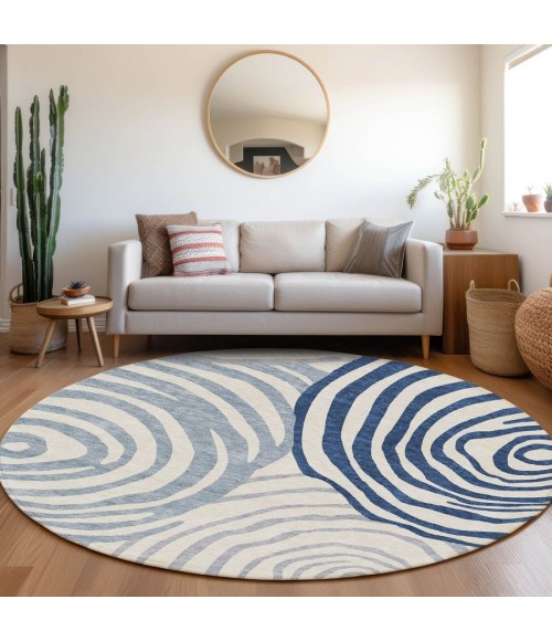 Addison Chantille ACN765-Blue 8 ft. X 8 ft. Round Rug