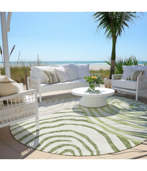 Addison Chantille ACN765-Green 8 ft. X 8 ft. Round Rug