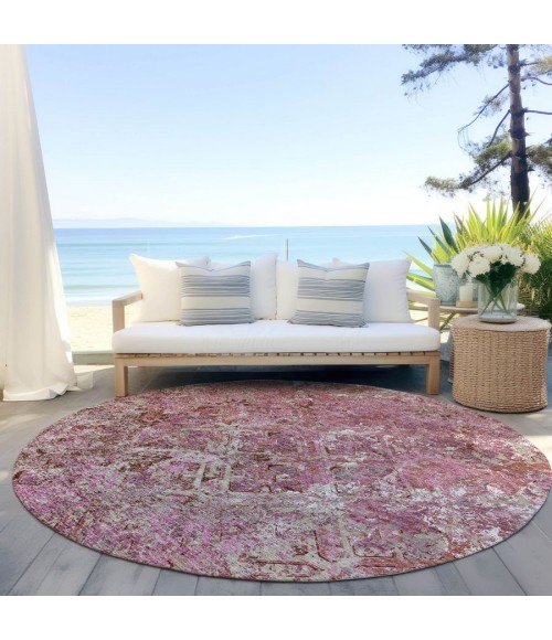 Addison Chantille ACN768-Pink 8 ft. X 8 ft. Round Rug