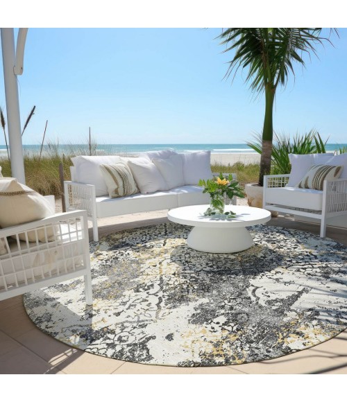 Addison Chantille ACN769-Charcoal 8 ft. X 8 ft. Round Rug
