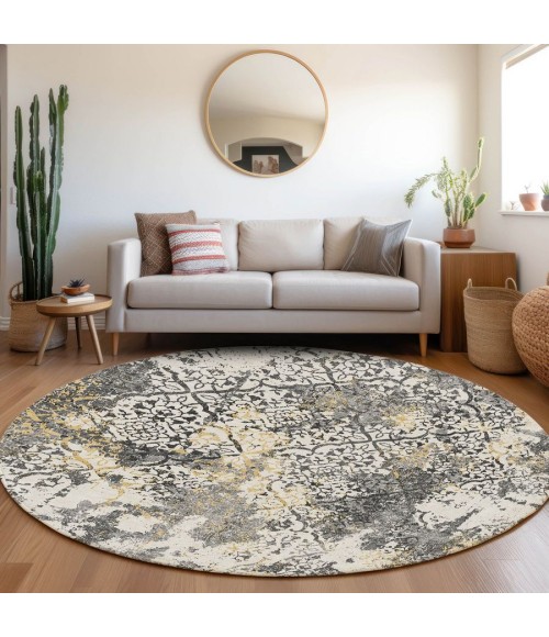 Addison Chantille ACN769-Charcoal 8 ft. X 8 ft. Round Rug