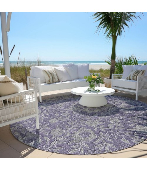 Addison Chantille ACN771-Eggplant 8 ft. X 8 ft. Round Rug