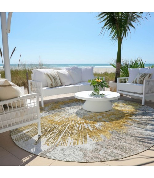 Addison Chantille ACN773-Gold 8 ft. X 8 ft. Round Rug