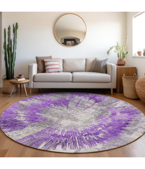 Addison Chantille ACN773-Purple 8 ft. X 8 ft. Round Rug