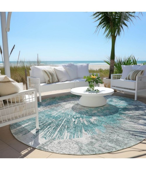 Addison Chantille ACN773-Teal 8 ft. X 8 ft. Round Rug