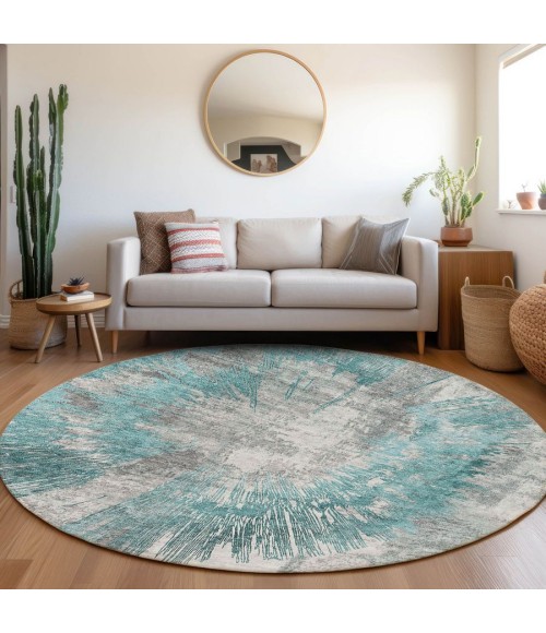 Addison Chantille ACN773-Teal 8 ft. X 8 ft. Round Rug